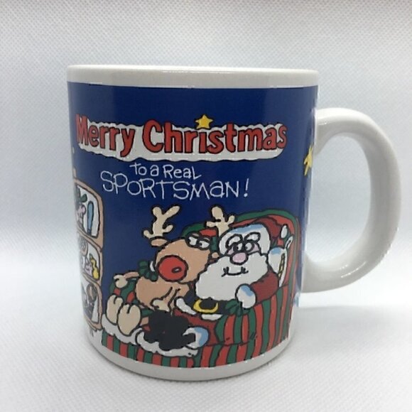 Vintage Ernie Thomsen Graphic Christmas Mug - Picture 1 of 6